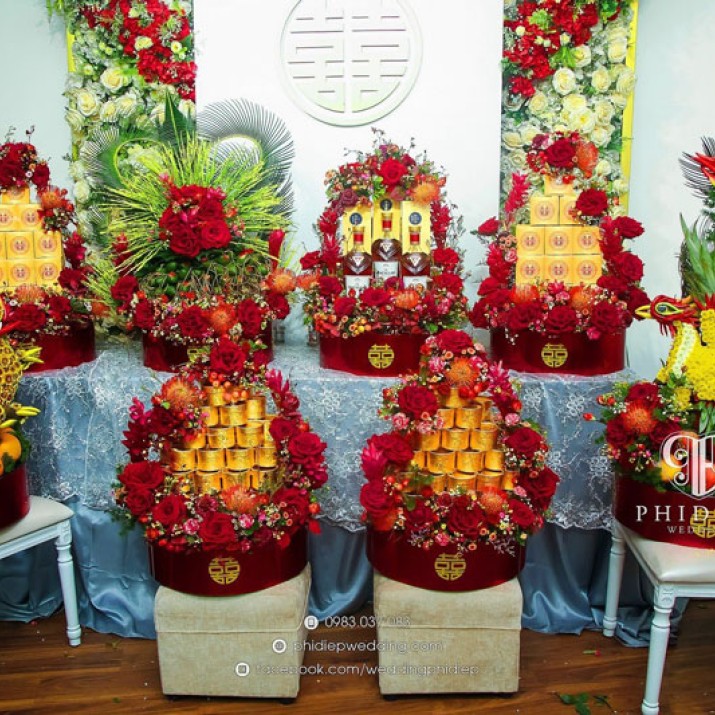 Tráp Lễ Ăn Hỏi 5 Tráp Rồng Phượng Gồm Những Gì?                