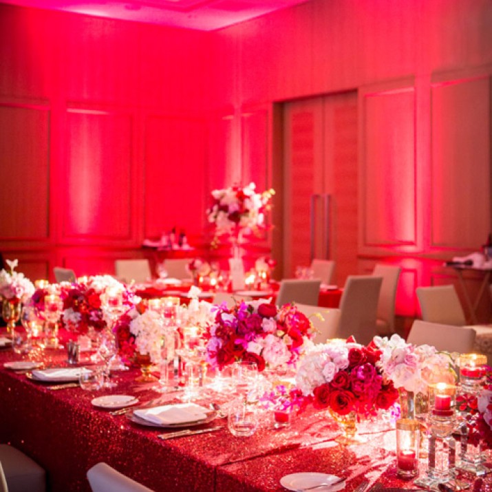 Sử Dụng Màu Đỏ May Mắn Trang Trí Đám Cưới               