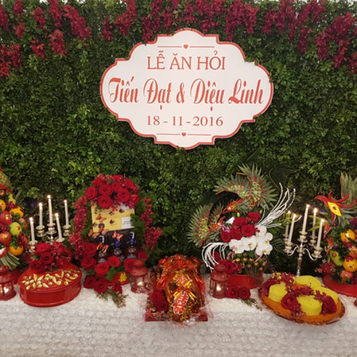 Gợi Ý Trang Trí Lễ Ăn Hỏi Tại Tư Gia Với Tông Màu Đỏ                  