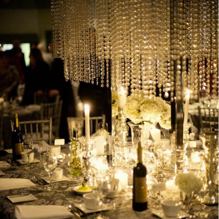 10 Mẫu Trang Trí Bàn Tiệc Cưới Với Pha Lê Lung Linh           