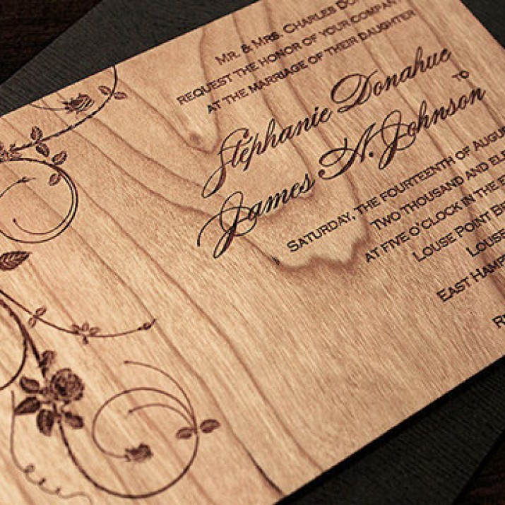 Thiệp Cưới Chất Liệu Gỗ - Điểm Lạ Mắt Trong Đám Cưới Hiện Đại                           