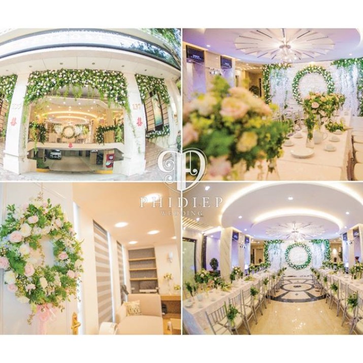 Trang Trí Đám Cưới Cực Đẹp Với Phông Cưới Bằng Hoa Giấy                    