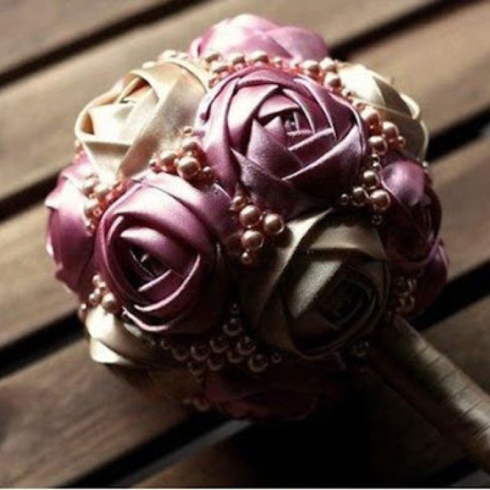 Cách Làm Hoa Cưới Cầm Tay Bằng Ruy Băng Vải Đơn Giản - Dễ Hiểu Tại Nhà                      