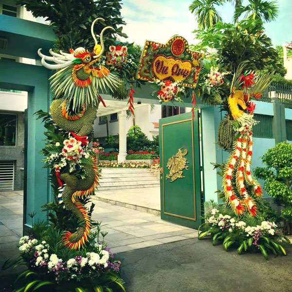 cổng đám cưới bằng lá dừa