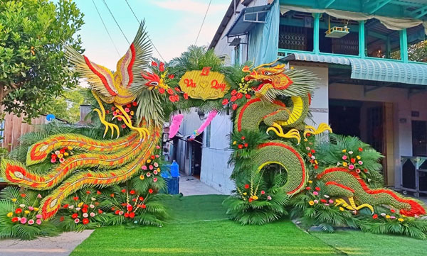 cổng đám cưới bằng lá dừa