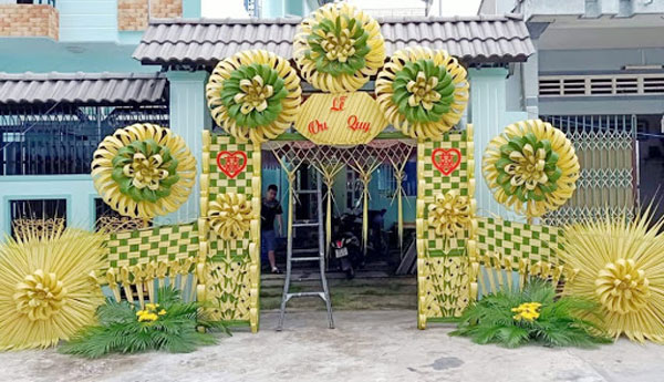 cổng đám cưới bằng lá dừa