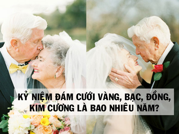 đám cưới đồng bạc vàng kim cương là bao nhiêu năm