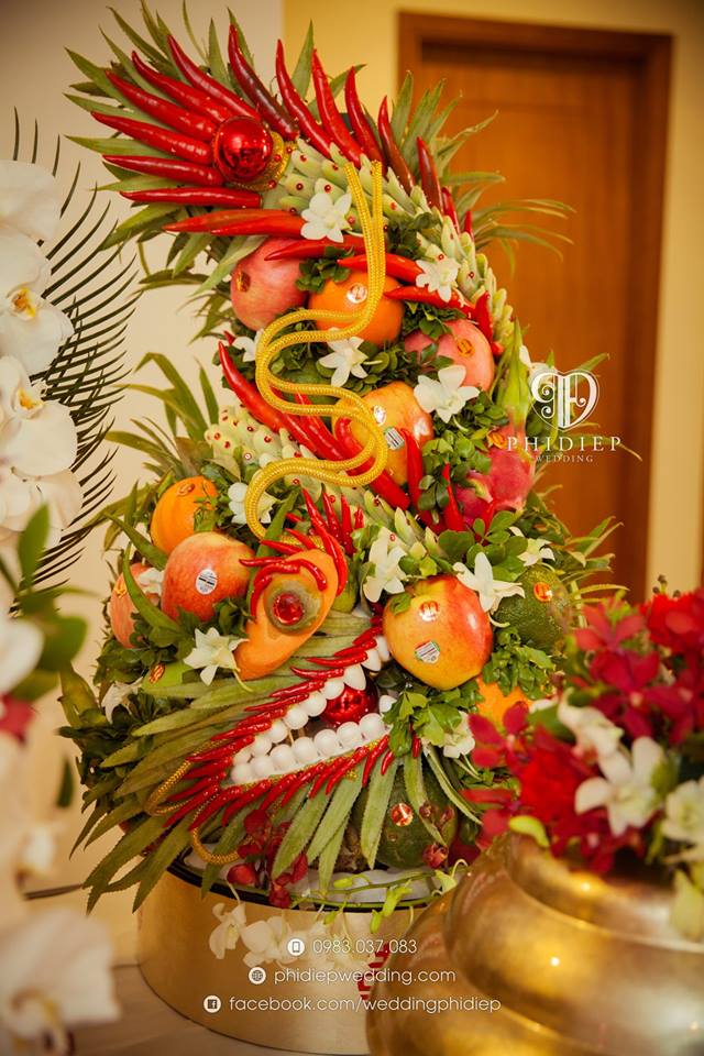 tráp lễ ăn hỏi rồng phượng