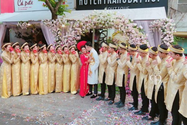 lễ ăn hỏi và đón dâu cùng ngày