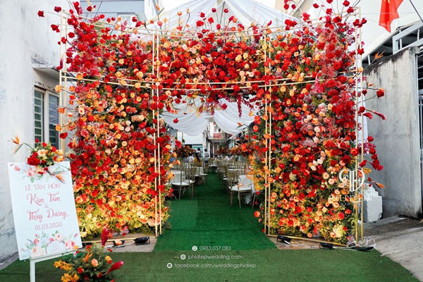 mẫu cổng hoa cưới đẹp