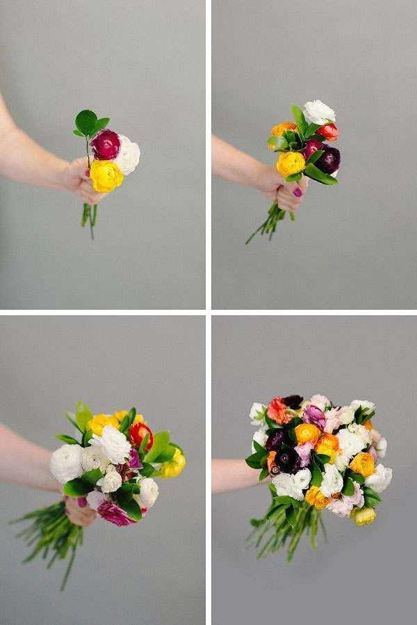 Cách bó hoa cưới vintage