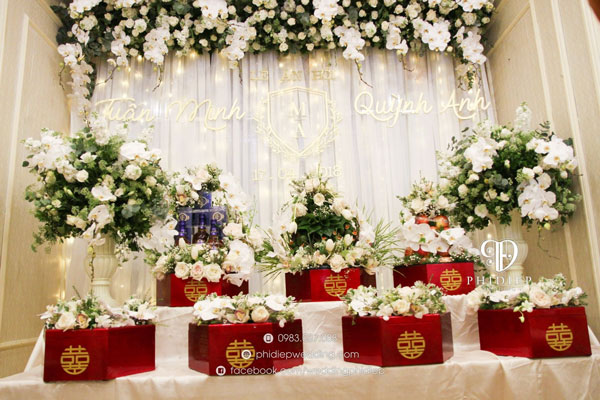 cách bày biện trang trí tráp trầu cau