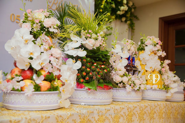 cách bày biện trang trí tráp trầu cau
