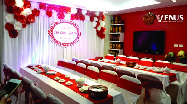 Dịch vụ trang trí ăn hỏi chuyên nghiệp