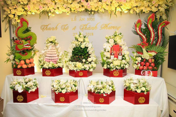 lễ ăn hỏi 9 tráp rồng phượng