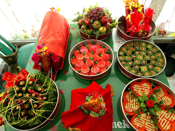 tráp ăn hỏi 7 lễ gồm những gì