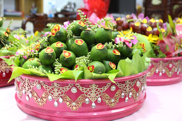 các mâm quả trong lễ cưới