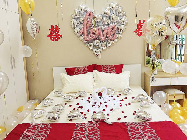 các mẫu trang trí phòng cưới đẹp
