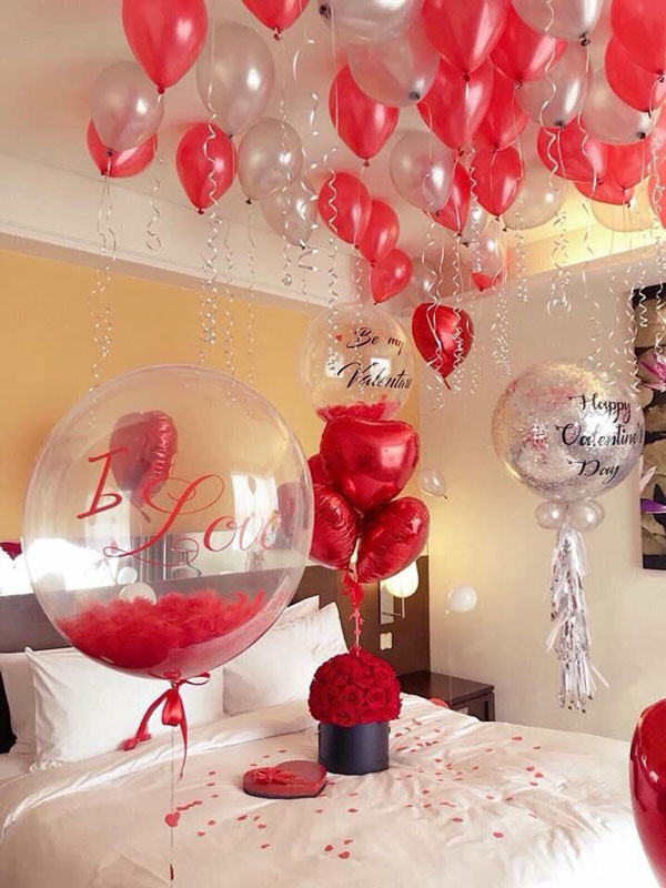 mẫu trang trí phòng cưới bằng bóng bay
